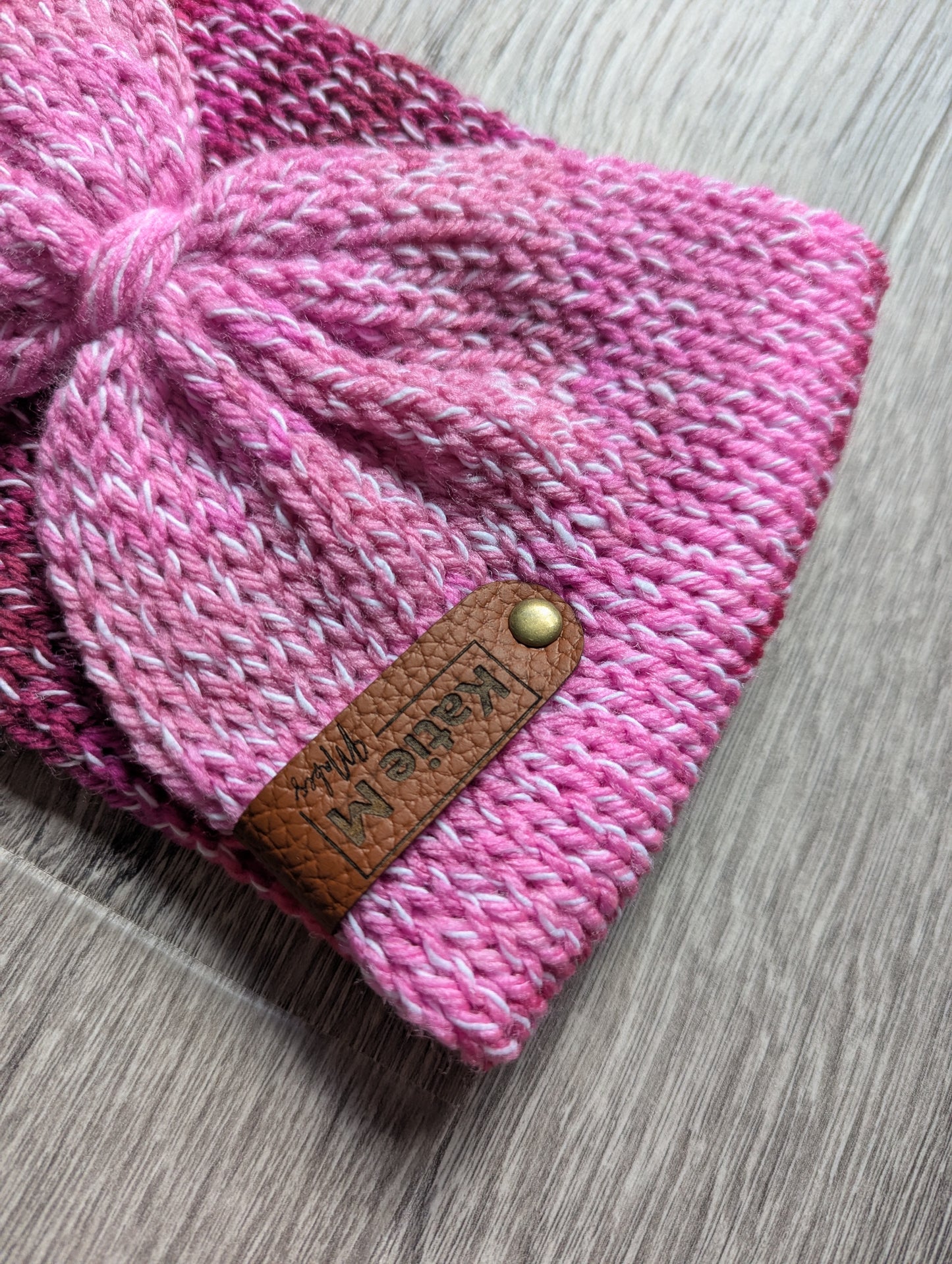 Knitted Pink Fade Headband