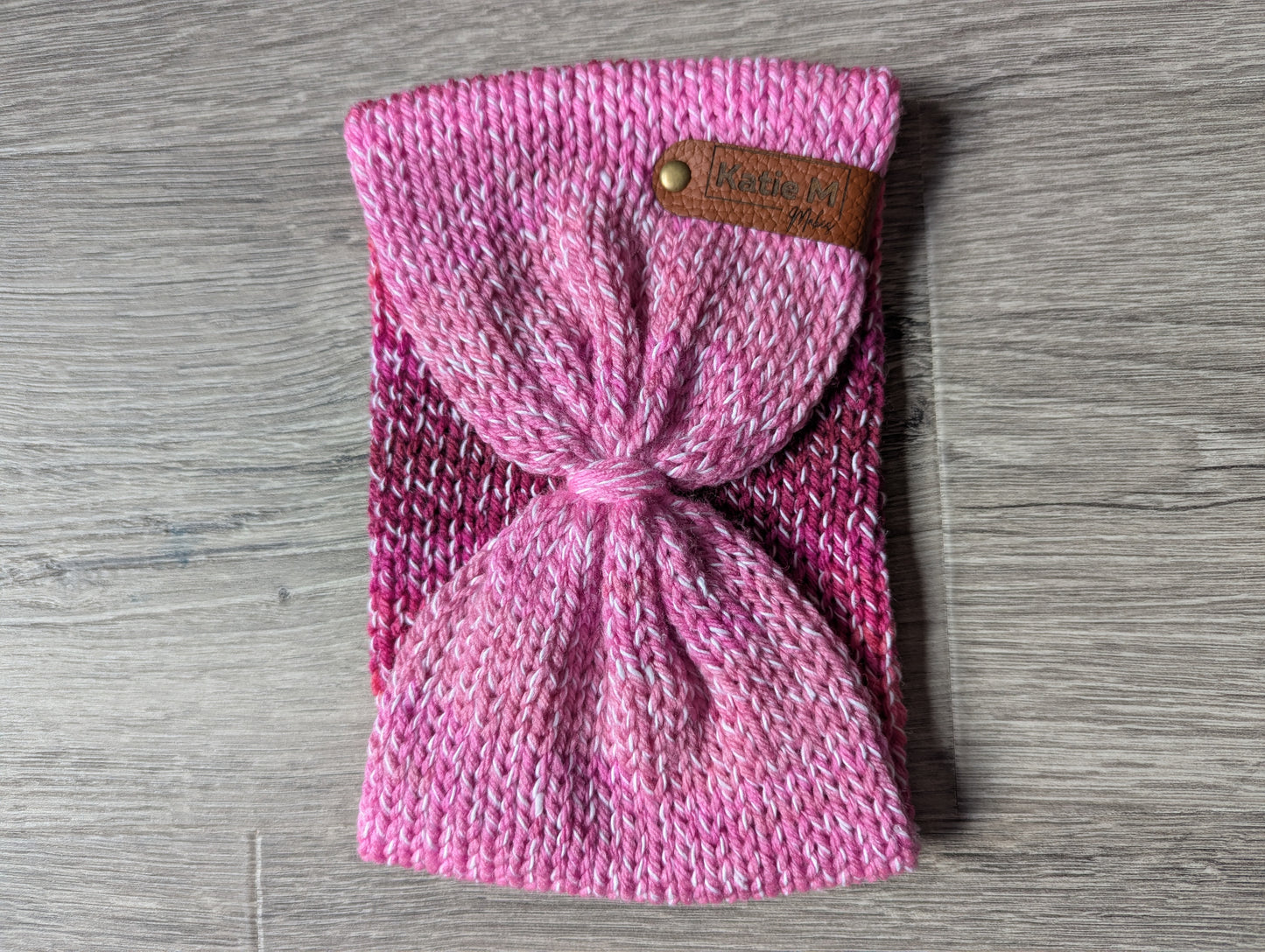 Knitted Pink Fade Headband