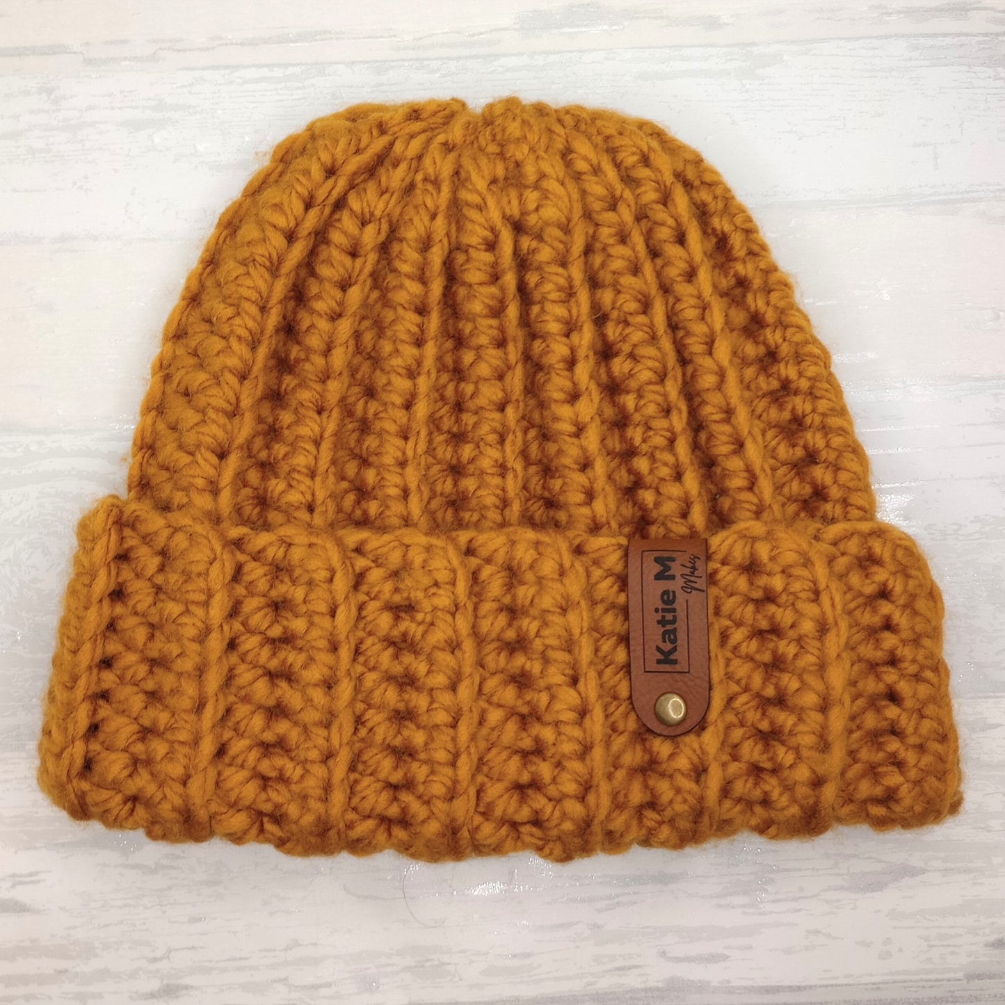 Chunky Mustard Ribbed Cap