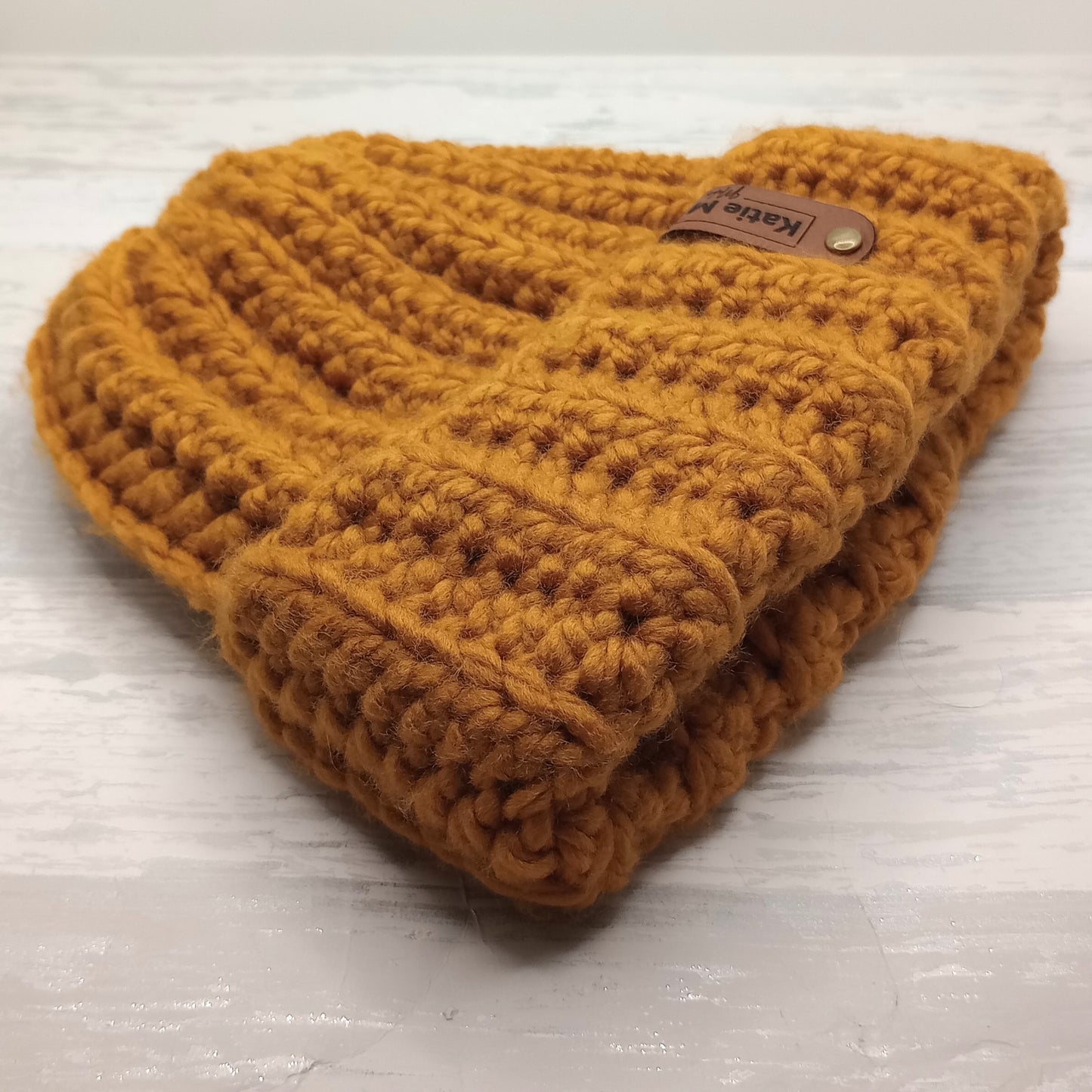 Chunky Mustard Ribbed Cap