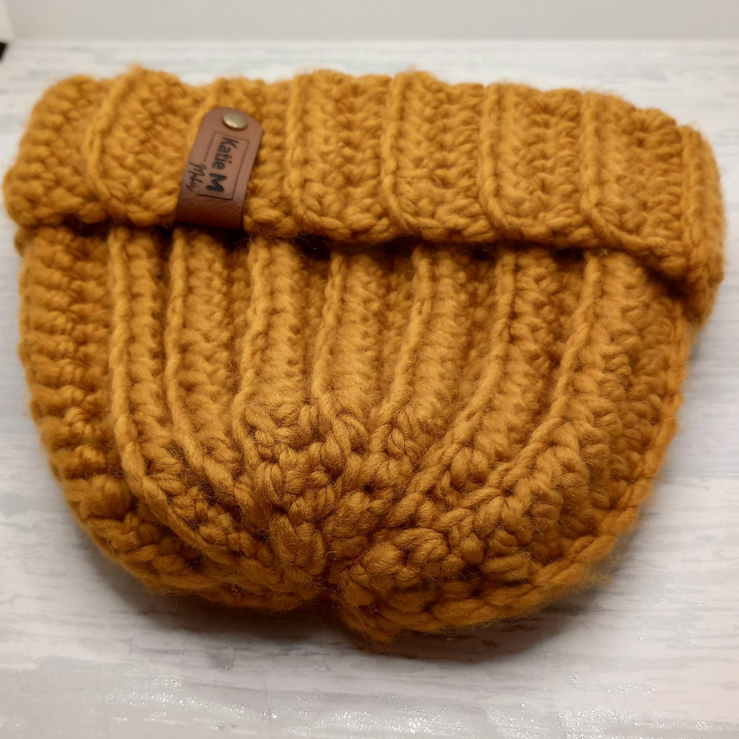 Chunky Mustard Ribbed Cap