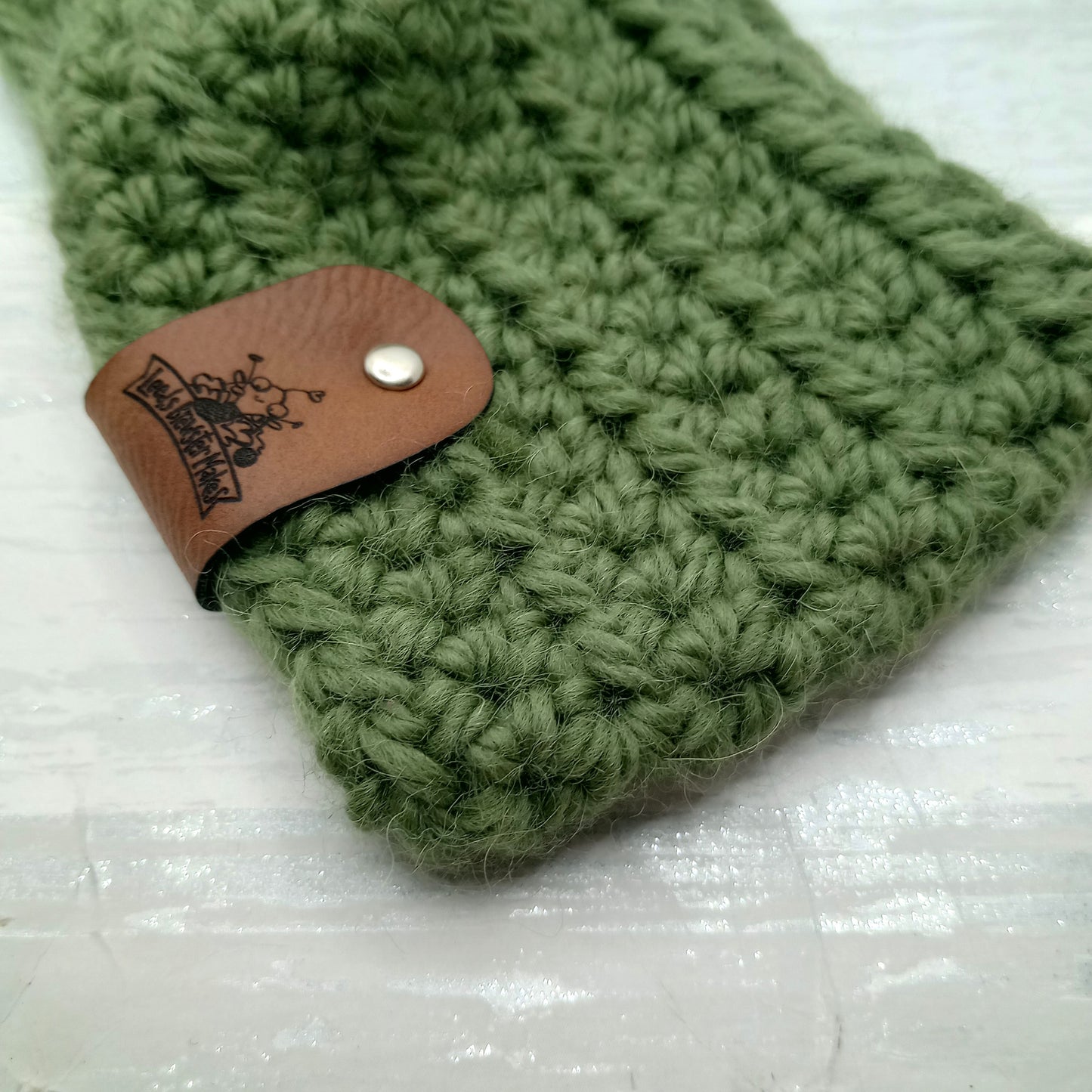 Adult Alpaca Green Twisted Headband