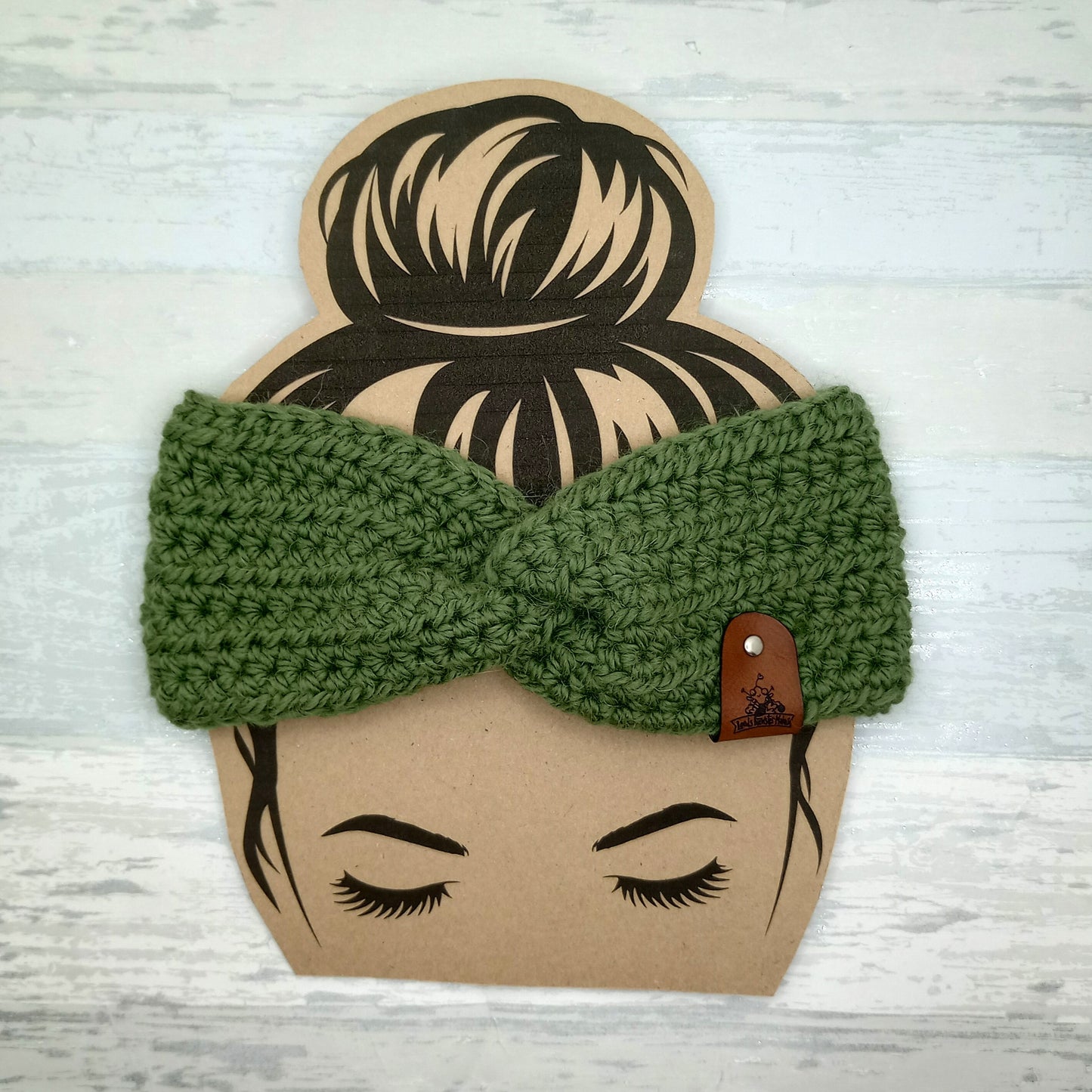 Adult Alpaca Green Twisted Headband