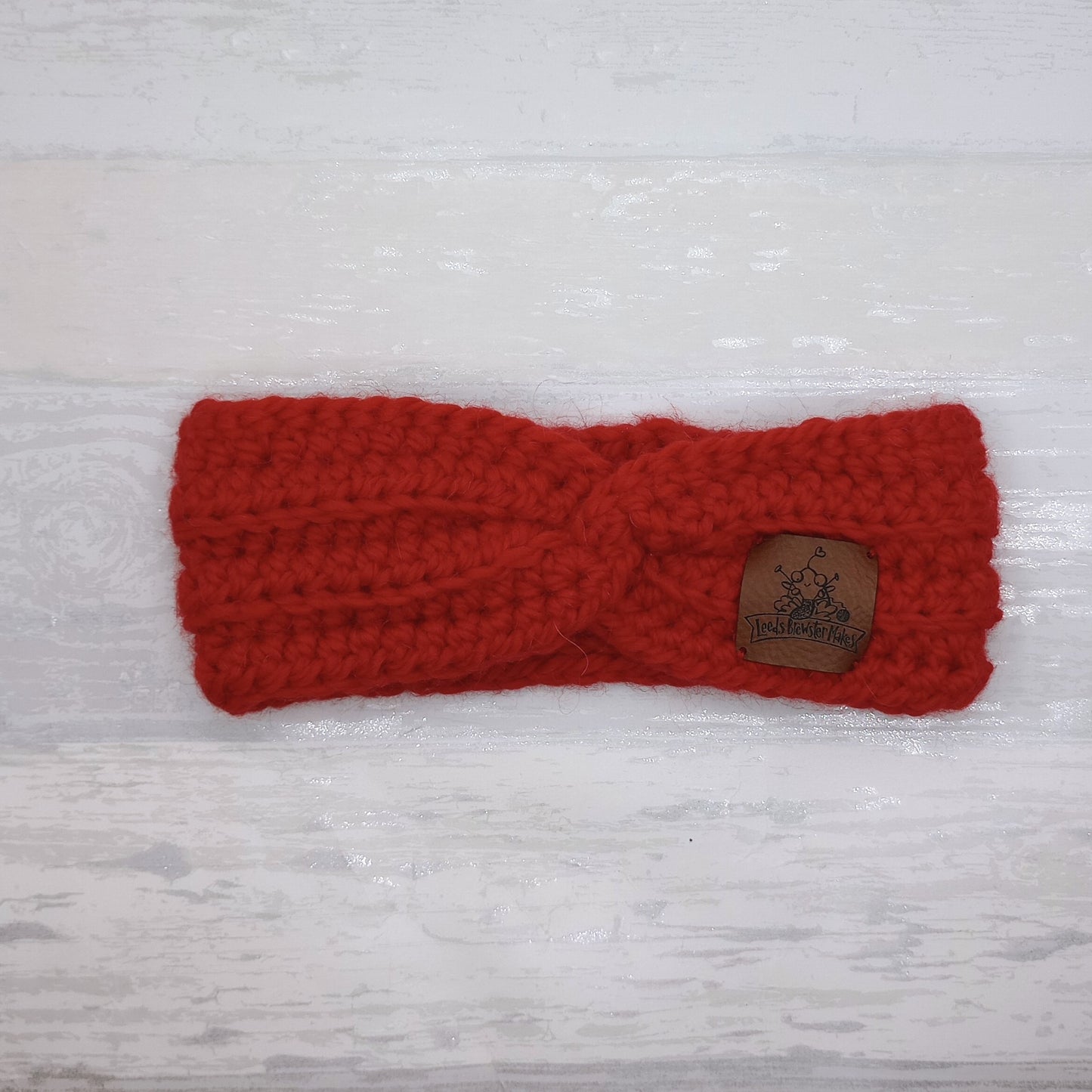 Children's Red Alpaca Twisted Headband