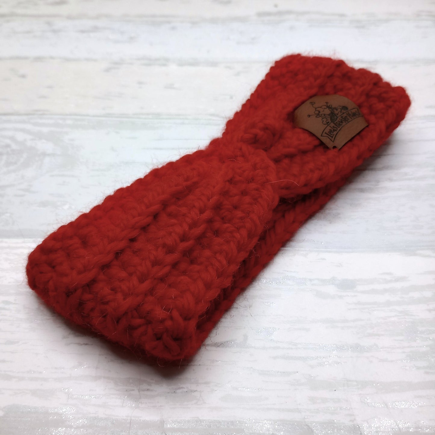 Children's Red Alpaca Twisted Headband