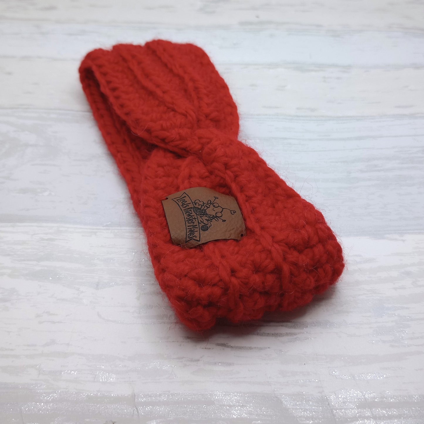 Children's Red Alpaca Twisted Headband