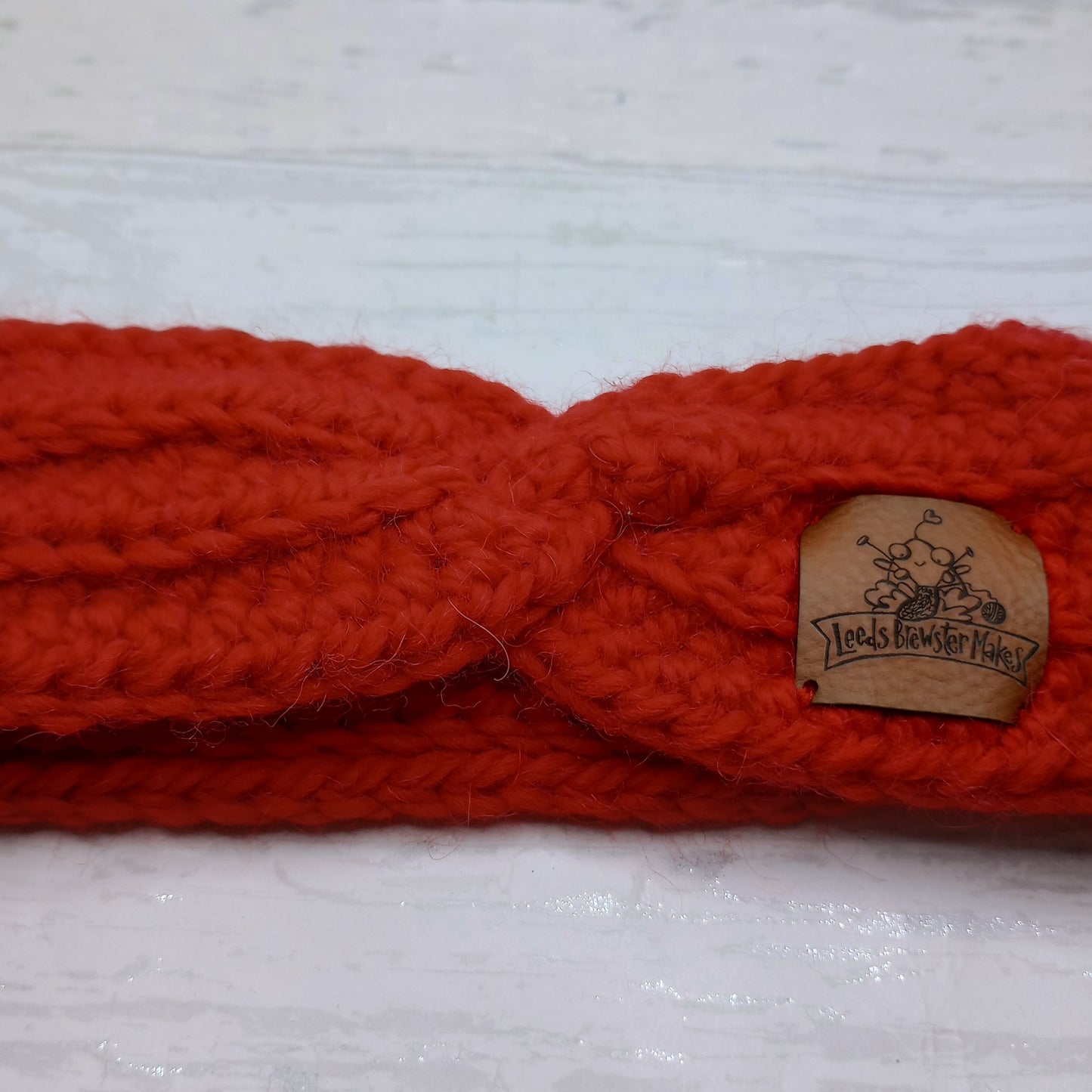 Children's Red Alpaca Twisted Headband