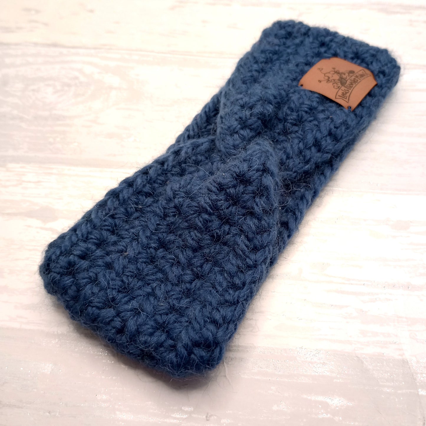 Children's Navy Alpaca Twisted Headband