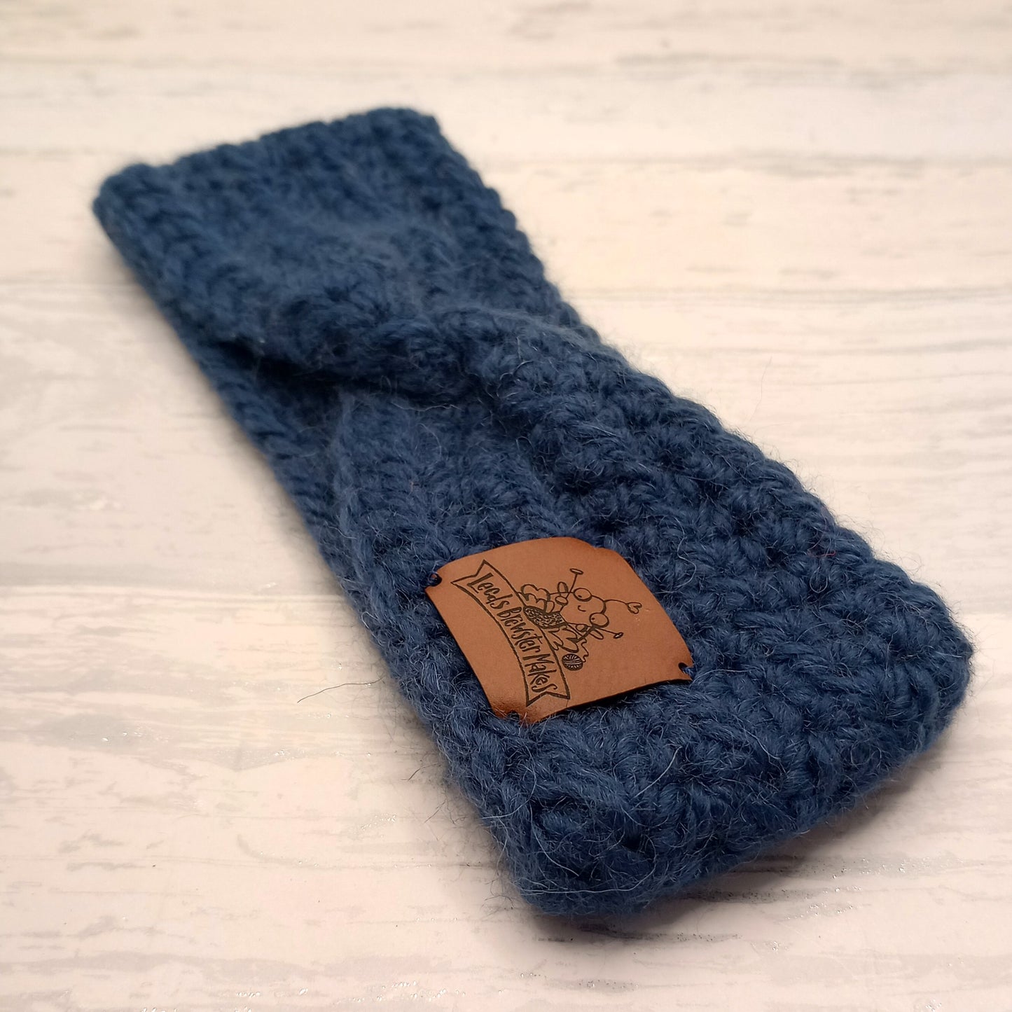 Children's Navy Alpaca Twisted Headband