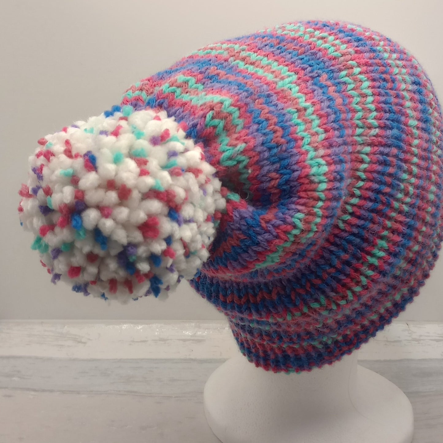 Limited Edition Knitted Purple Speckled Slouch Beanie