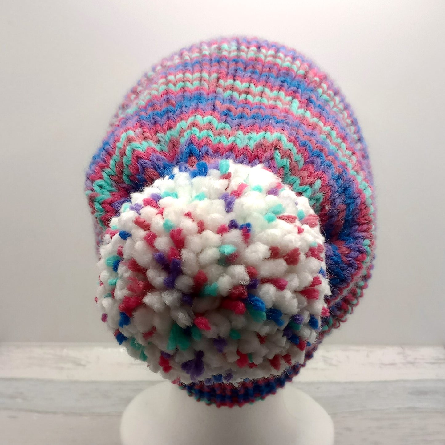 Limited Edition Knitted Purple Speckled Slouch Beanie