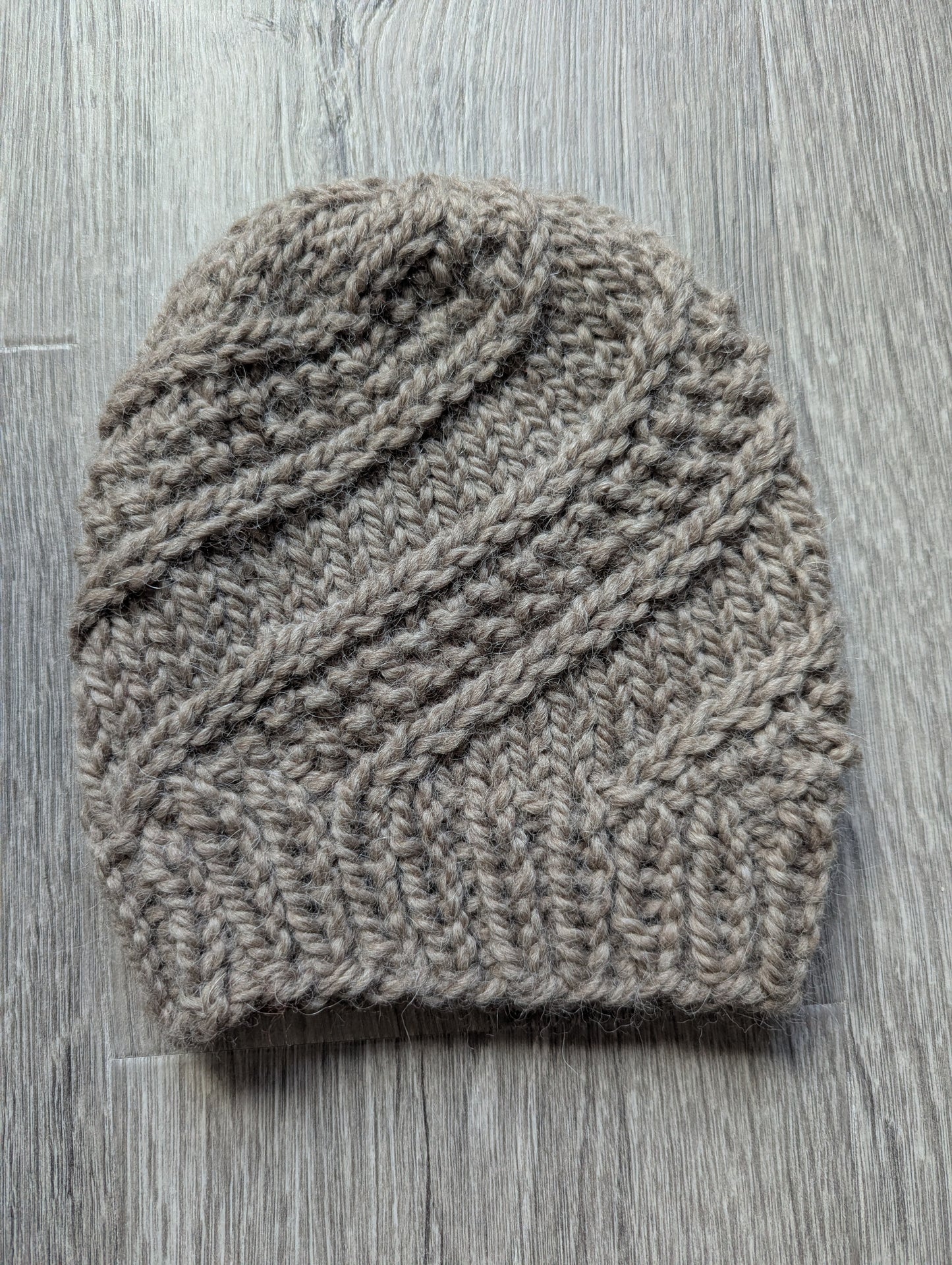 Alpaca Light Brown Beanie