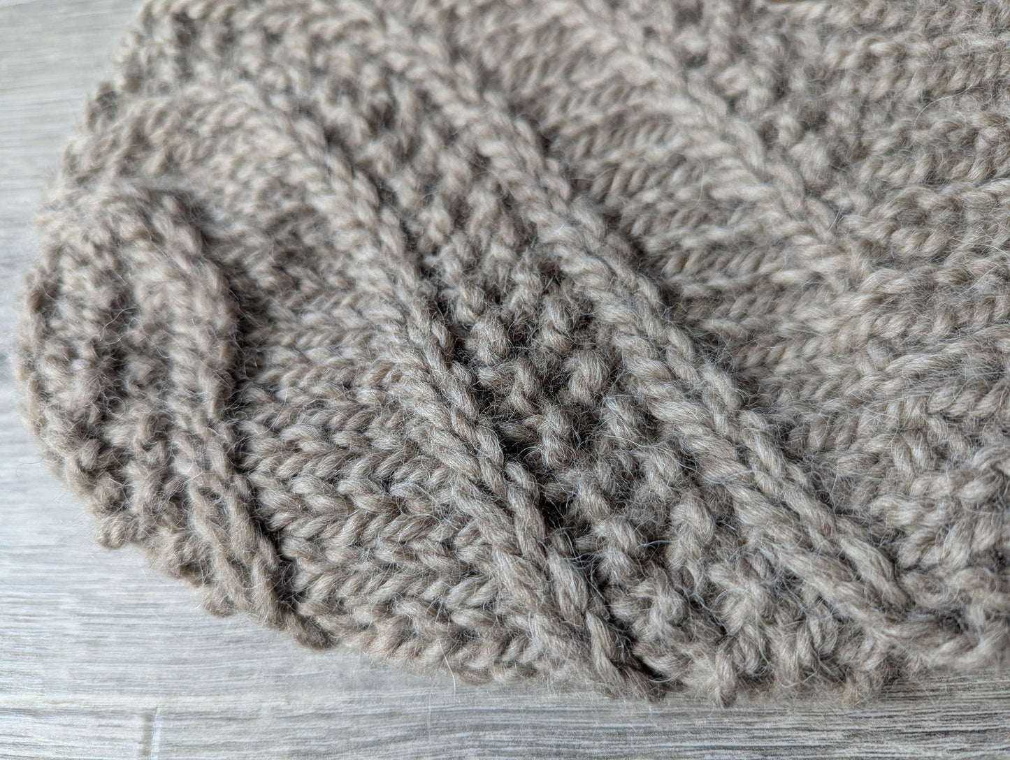 Alpaca Light Brown Beanie