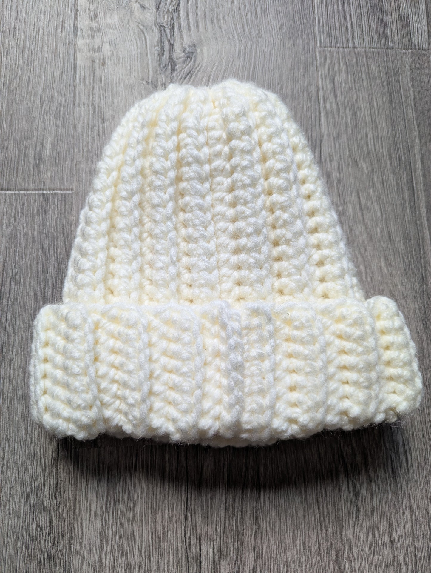 Chunky Cream Ribbed Hat