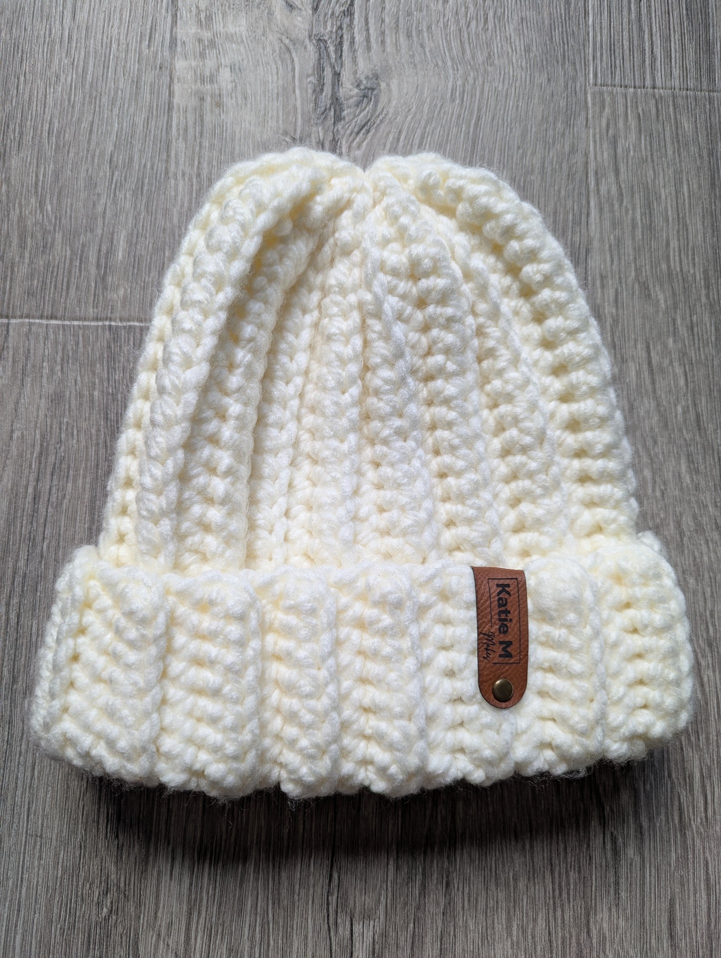 Chunky Cream Ribbed Hat