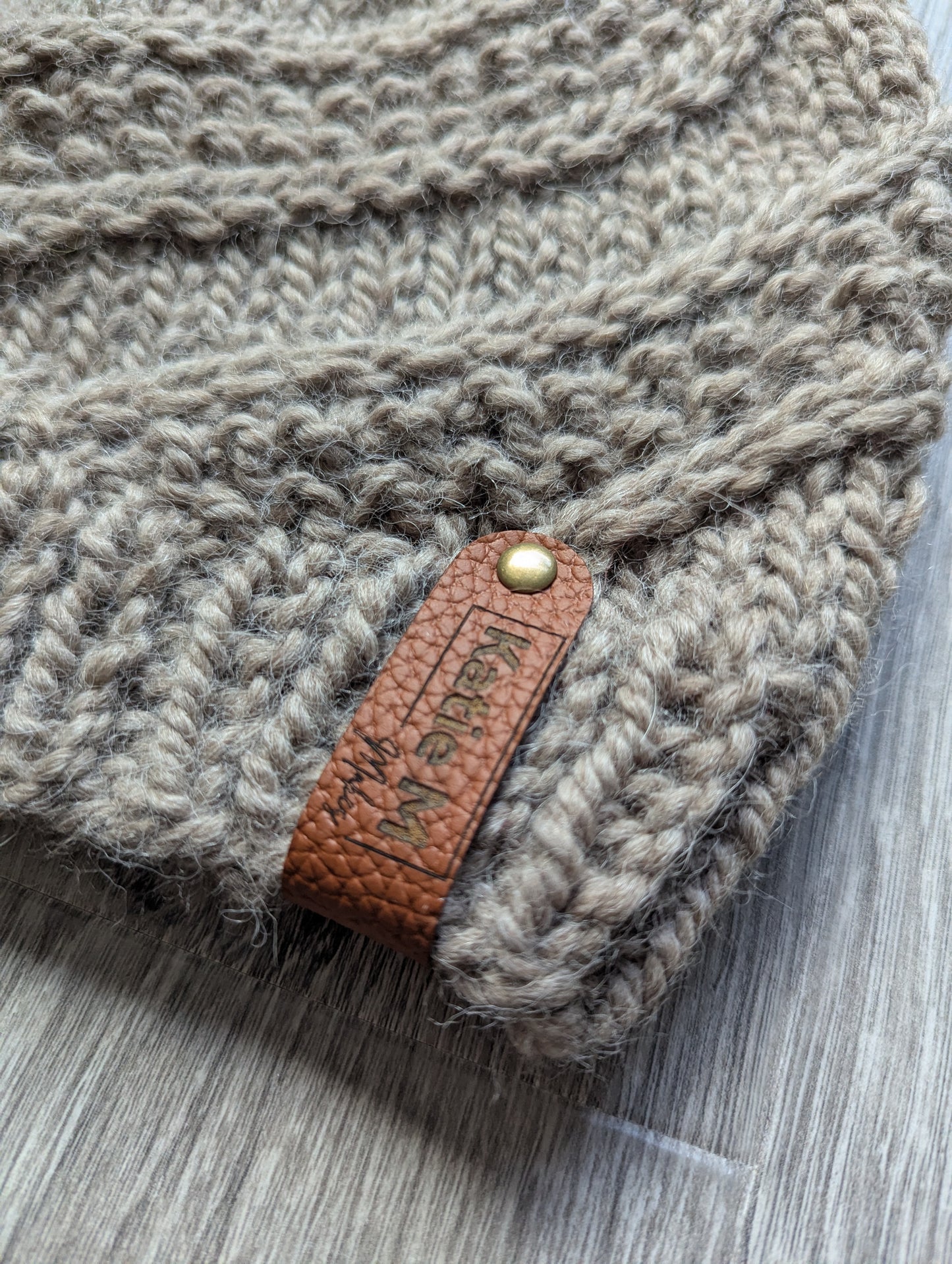 Alpaca Light Brown Beanie