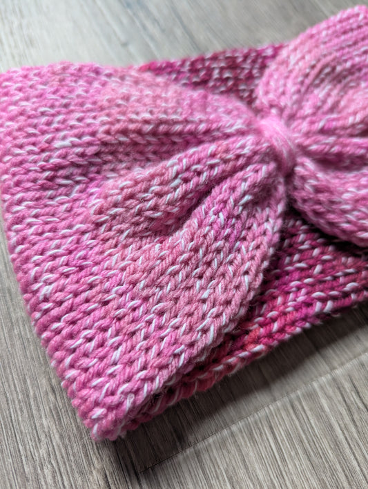 Knitted Pink Fade Headband