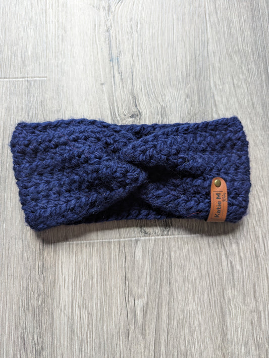 Chunky Blue Twisted Headband