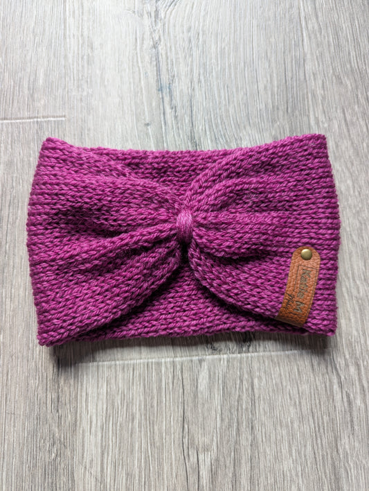 Knitted Fuchsia Pink Headband
