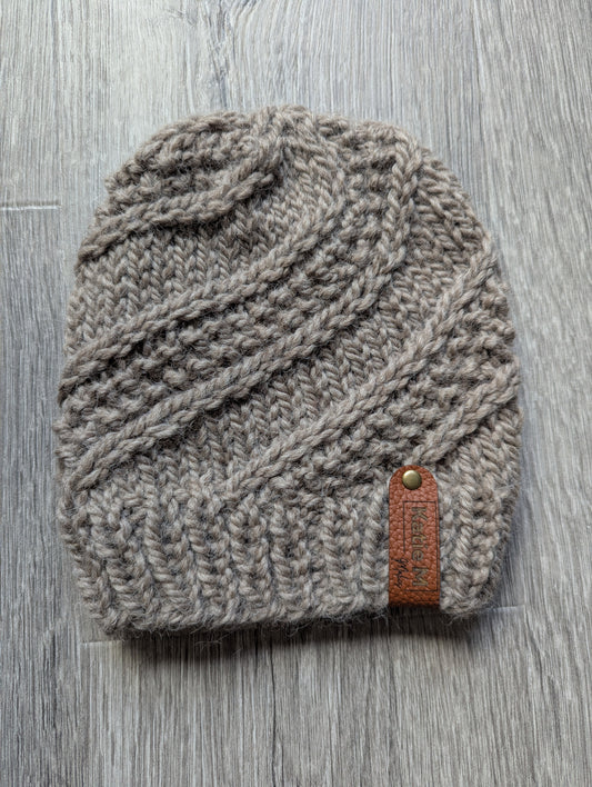 Alpaca Light Brown Beanie