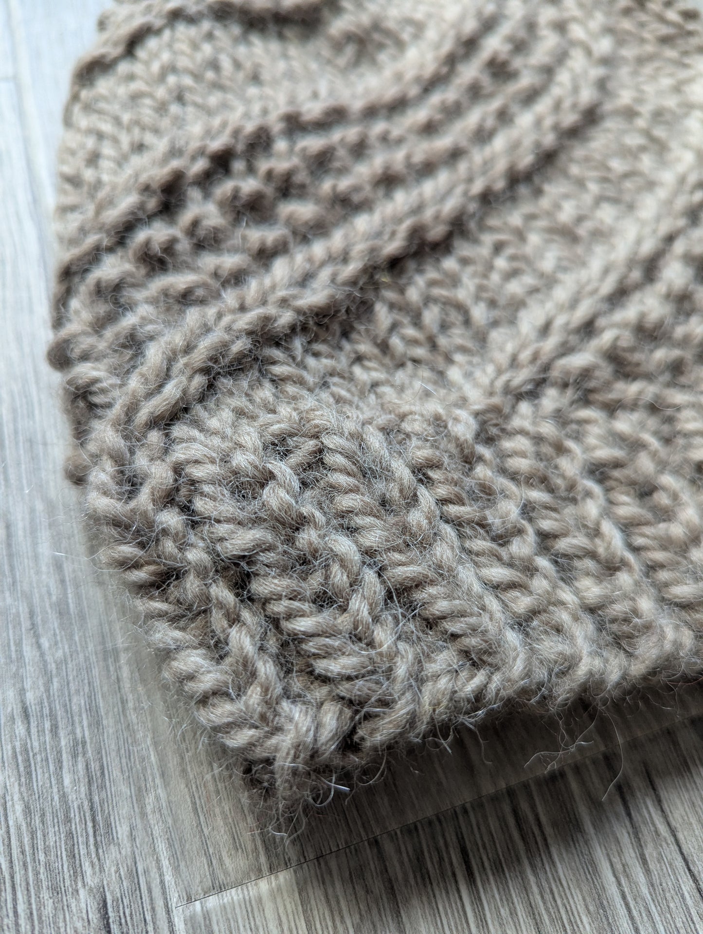 Alpaca Light Brown Beanie