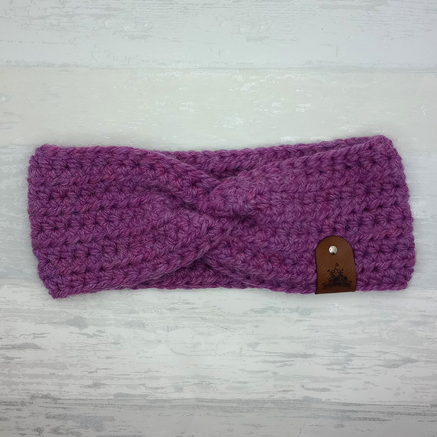 Adult Alpaca Purple Twisted Headband