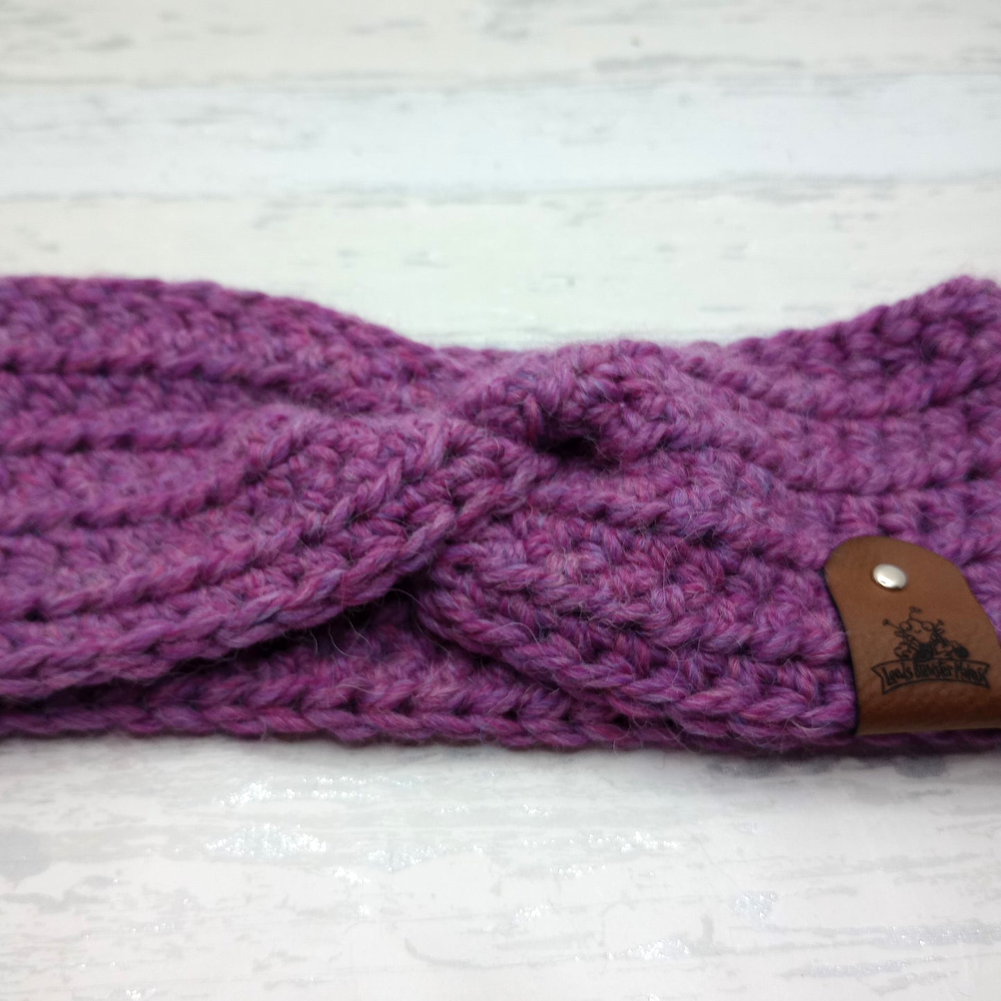 Adult Alpaca Purple Twisted Headband