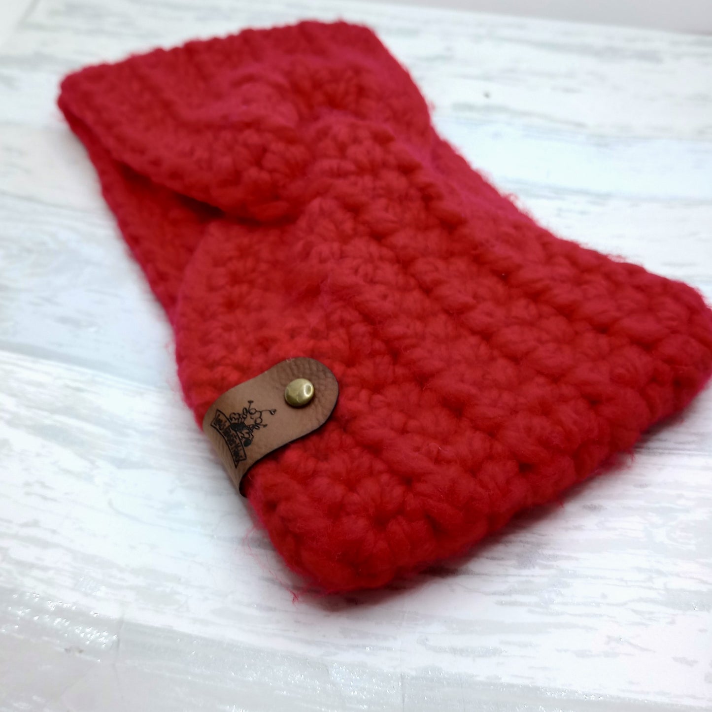 Chunky Red Twisted Headband