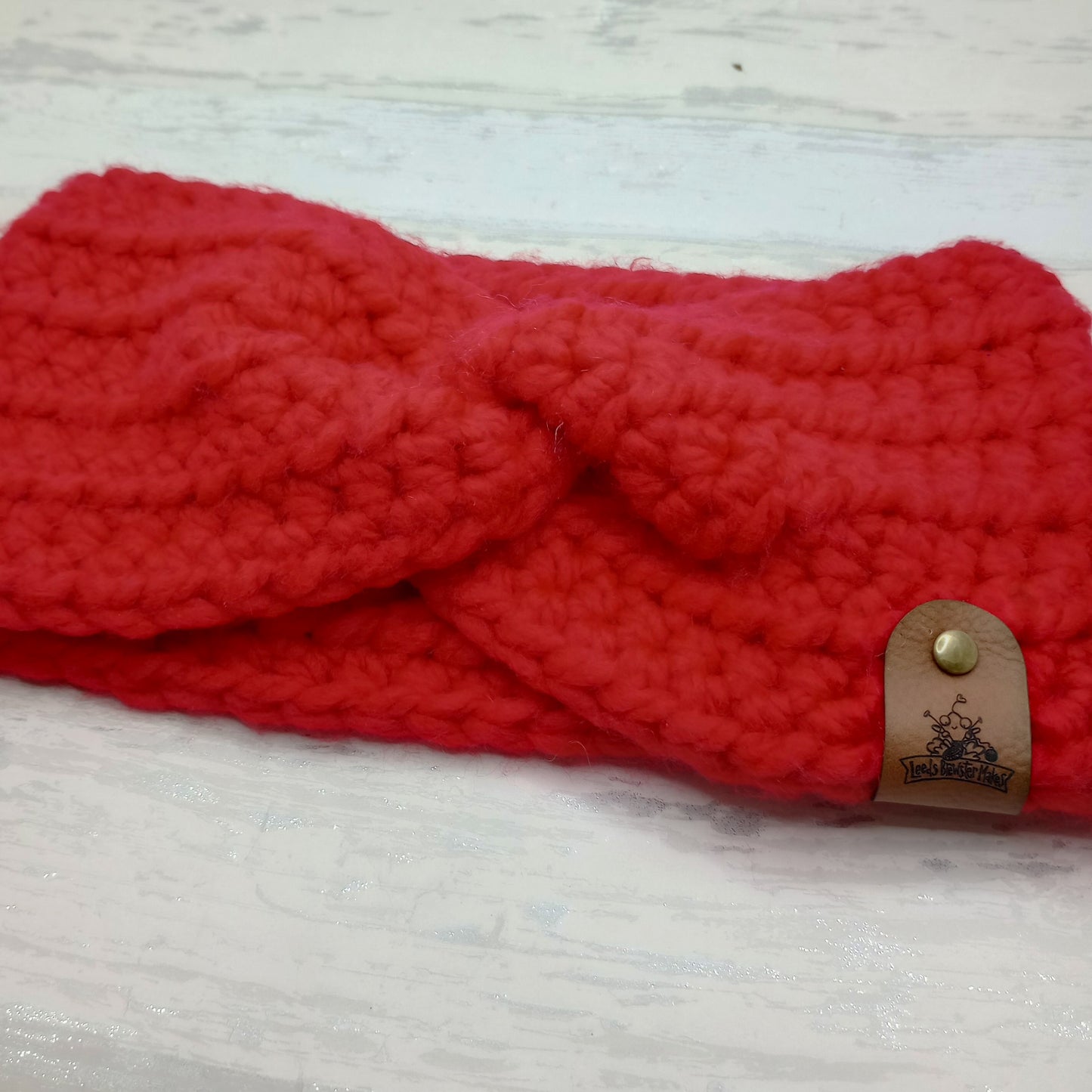 Chunky Red Twisted Headband