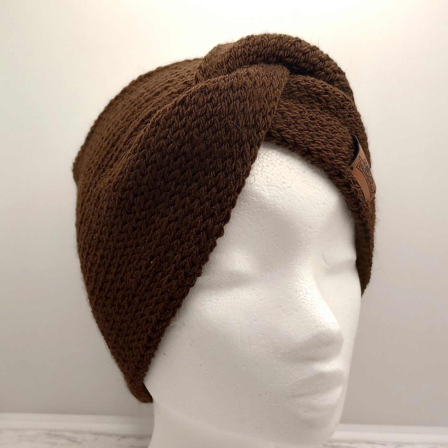 Brown Twisted Headband Turban