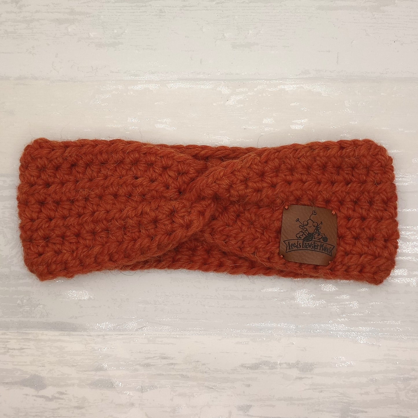 Children's Burnt Orange Alpaca Twisted Headband