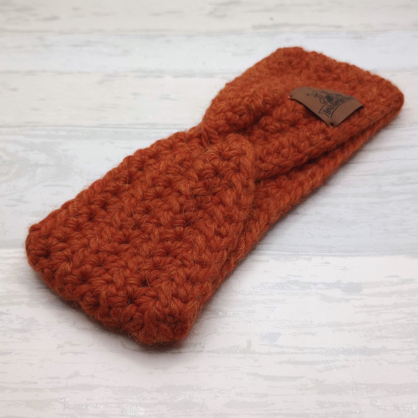 Children's Burnt Orange Alpaca Twisted Headband