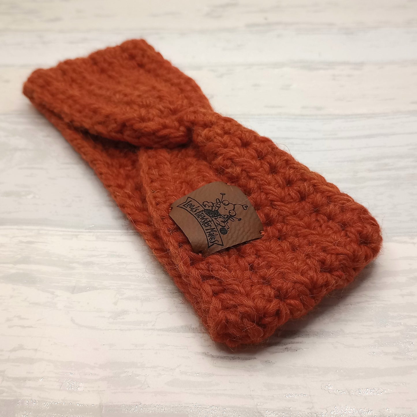Children's Burnt Orange Alpaca Twisted Headband