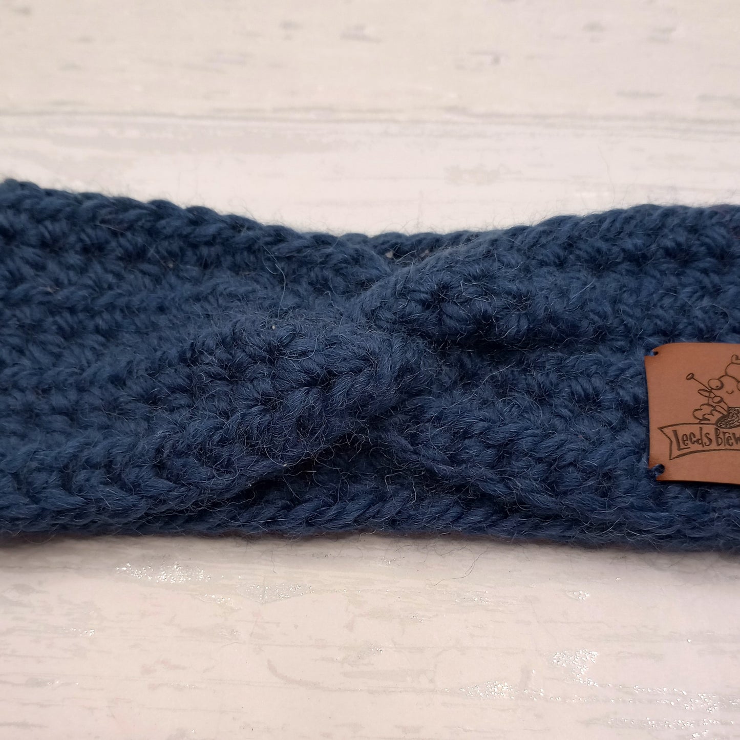 Children's Navy Alpaca Twisted Headband