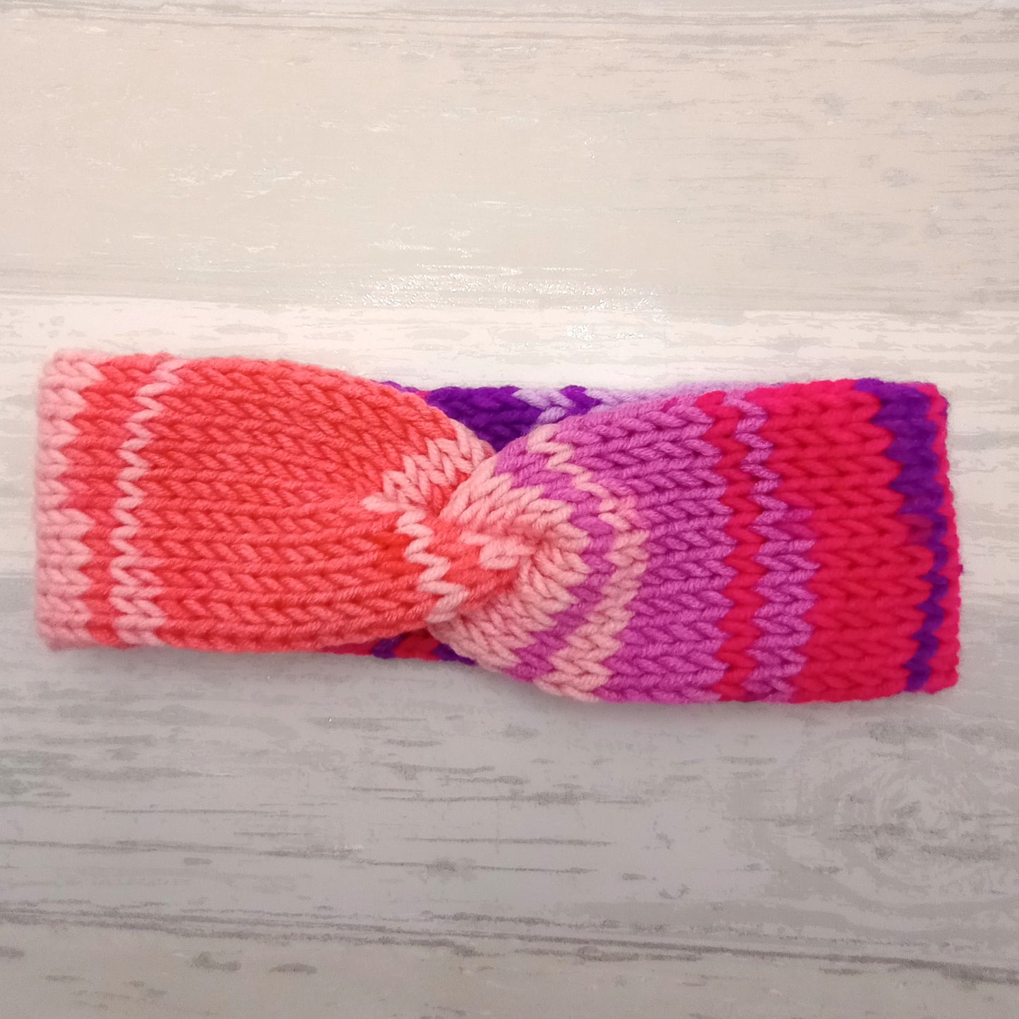 Adult Pink Rainbow Twisted Headband