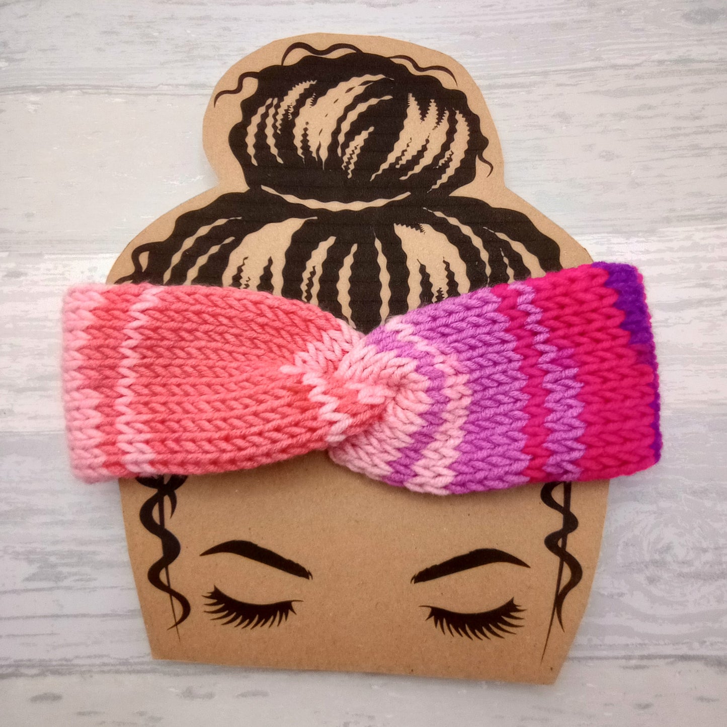 Adult Pink Rainbow Twisted Headband