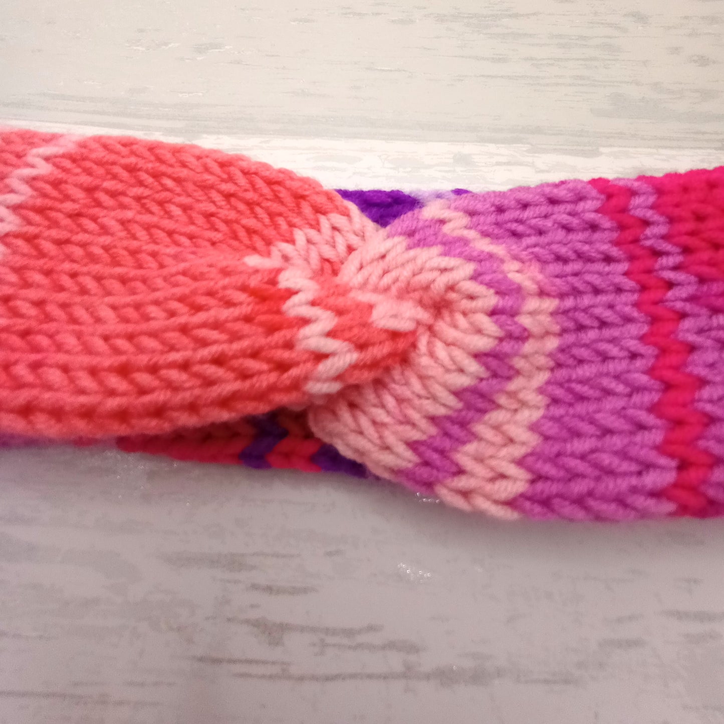 Adult Pink Rainbow Twisted Headband