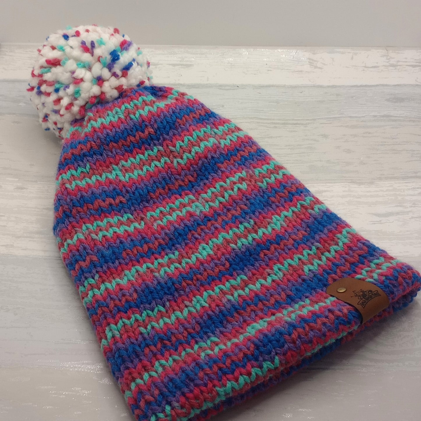 Limited Edition Knitted Purple Speckled Slouch Beanie