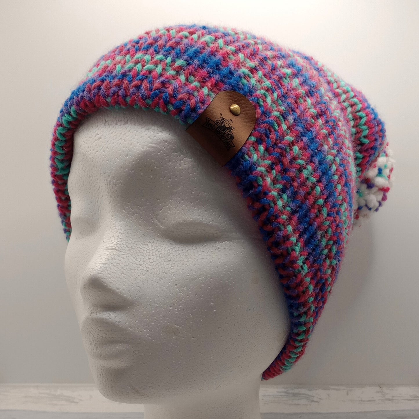 Limited Edition Knitted Purple Speckled Slouch Beanie